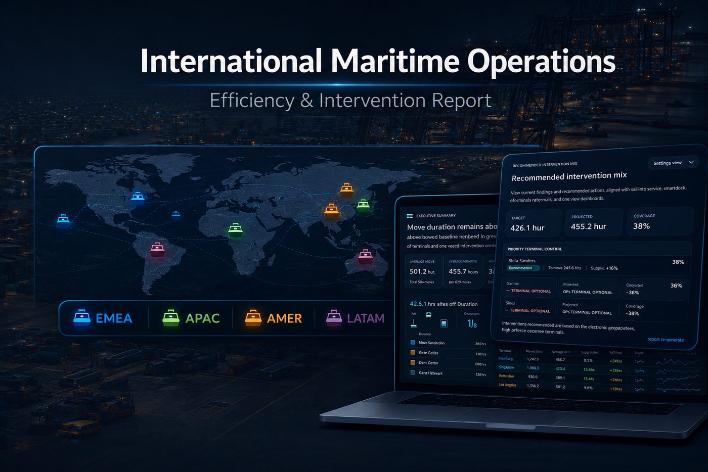 International Maritime Operations — efficiency and intervention report built in Power BI